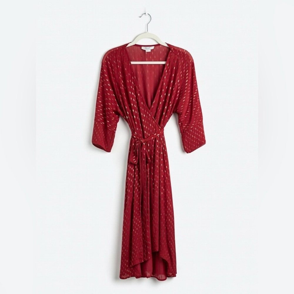 Elegant Red Midi Dress